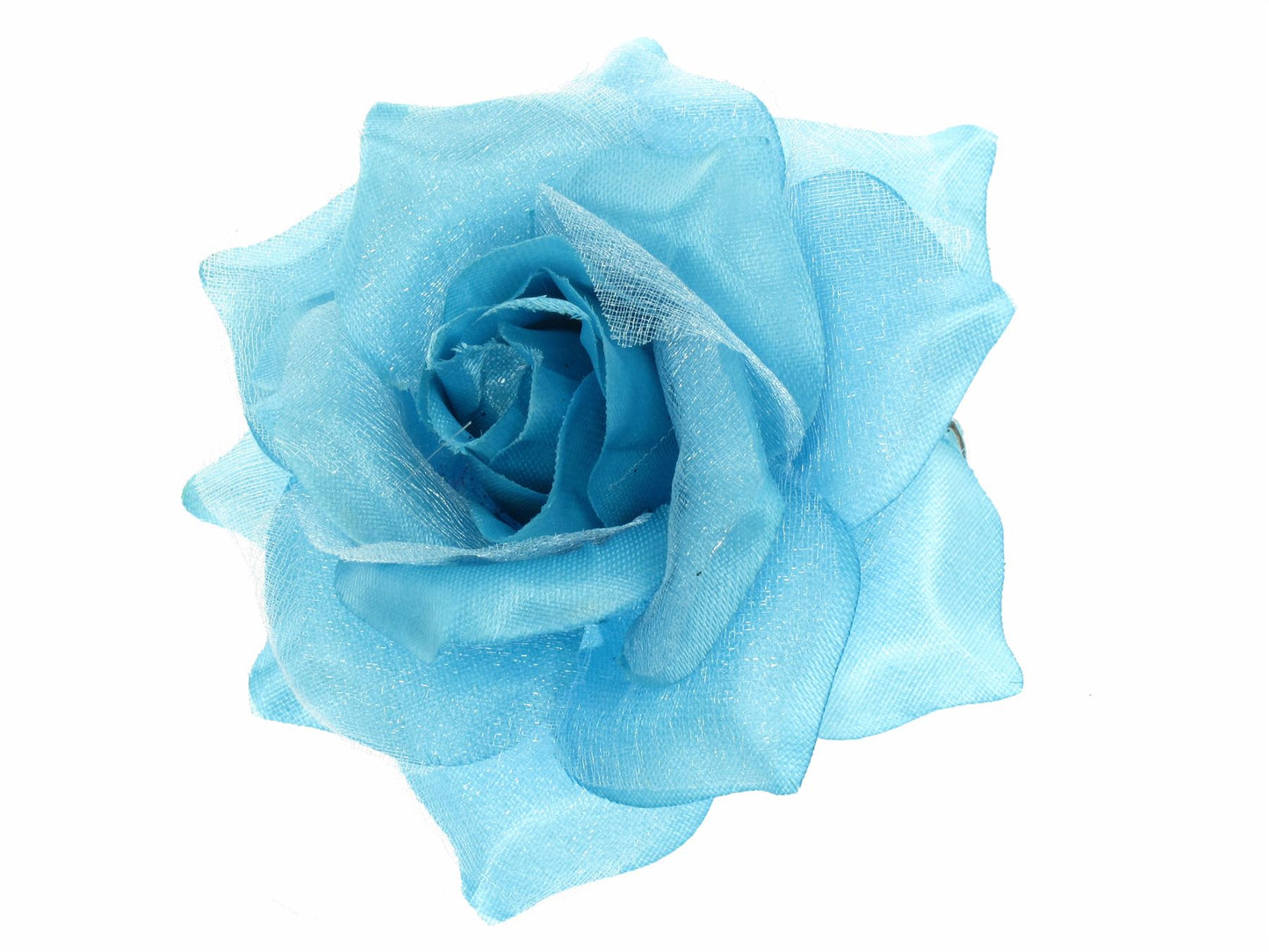 Blue Rose Hair Flower Hair Clip Clamp Grip Fascinator Hair Slide Hair Grip