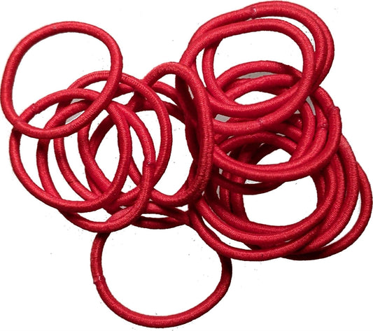 Small Red Snag-Free Thin Hair Bobbles Hair Elastics Hair Bands