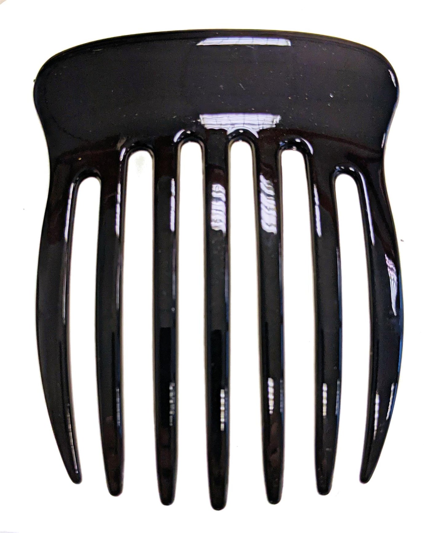 Plain Wide Tooth Black Side Large Hair Comb Slide Grip