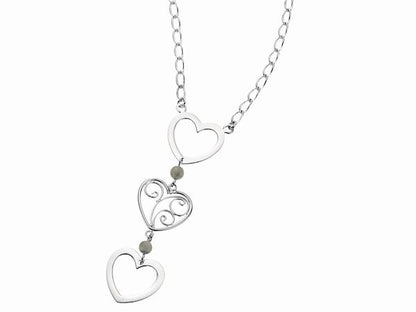 Filigree Heart Swirl Necklace Fashion Jewellery Ladies Women