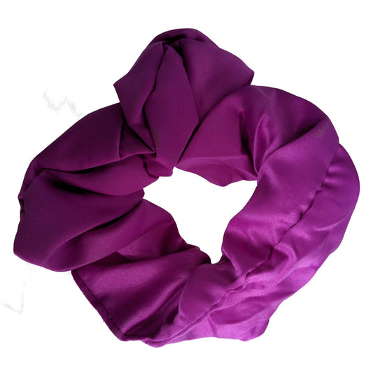 Purple Satin Style Hair Scrunchie Hair Bobble Hair Elastic Band Work Gym