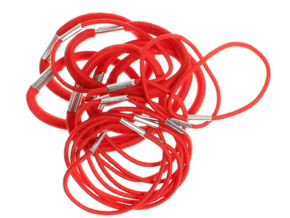 18 Red Thick And Thin Hair Elastics Hair Bands Bobbles School Colours