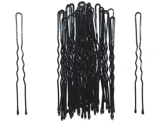 36 Long Black Waved Hair Pins Bobby Pins Grips 6.5cm