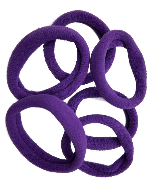 Purple Jersey Endless Snag Free Hair Bobbles Hair Elastics Hair Bands