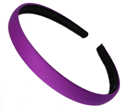 1.5cm Purple Matte Fabric Curved Plastic Alice Hair Band Headband No Teeth