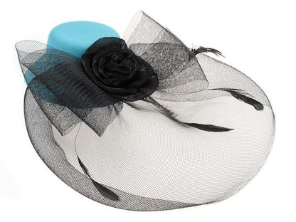 Turquoise Top Hat Women Hat Fascinator Weddings Ladies Day Races Ascot