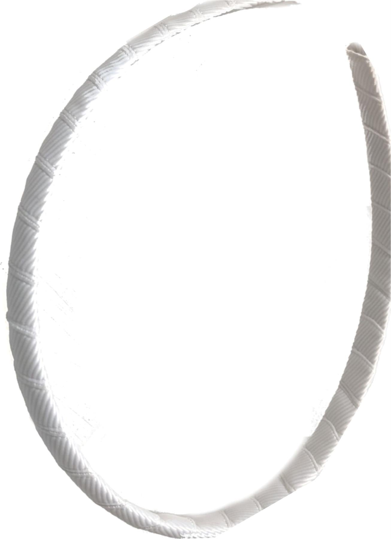 Girls Plain White Ribbon Plastic Hair Band Headband Bridal Wedding Crafting