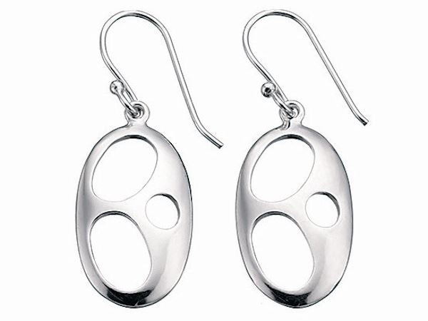 Oval Cut Out Earrings Womens Ladies Girls