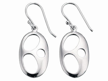 Oval Cut Out Earrings Womens Ladies Girls