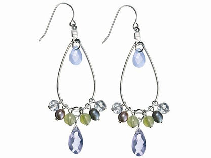 Elegant Freshwater Pearl Dangle Earrings Womens Ladies Girls