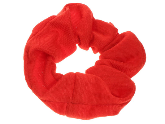 Red Jersey Style Hair Scrunchie Bobble Elastic Work Gym School