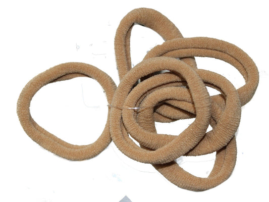 Coffee Brown Jersey Endless Snag Free Hair Bobbles Hair Elastics Hair Bands