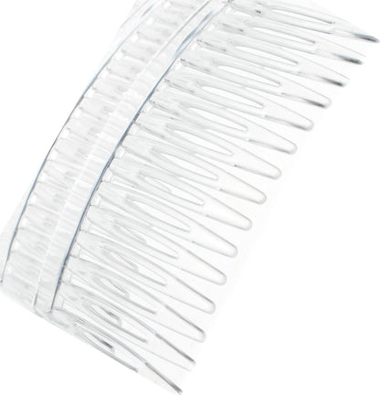 4 Pack 7cm Clear Side Hair Combs Slides Clips