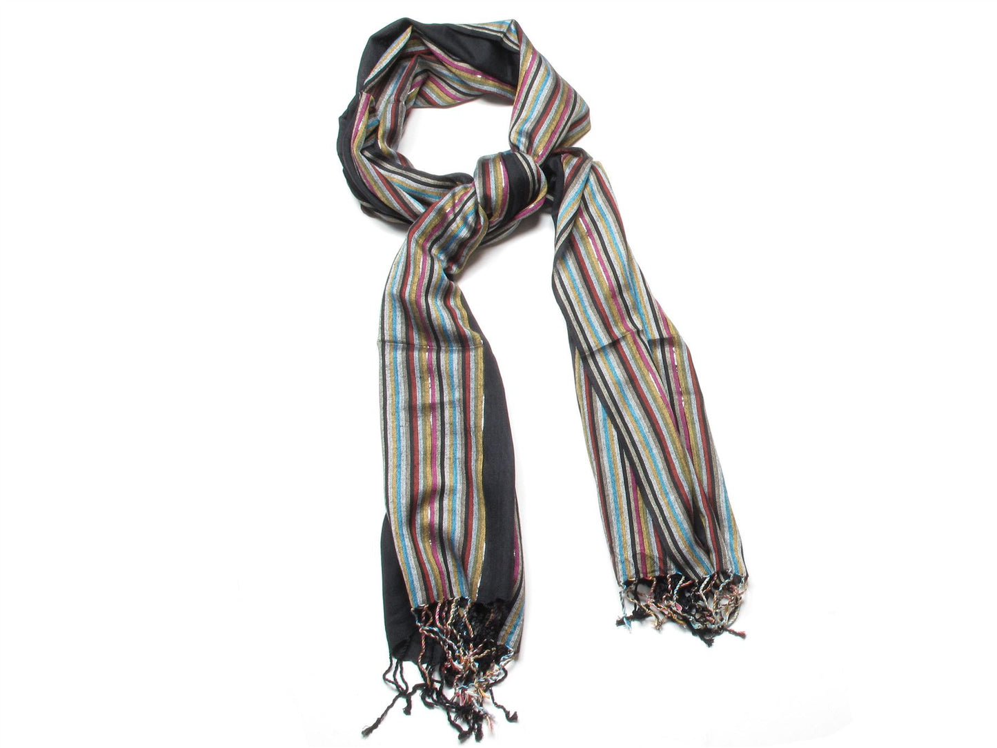 Beautiful Black Stripe New Lady Women Fashion Scarf Shawl Wrap Headscarf