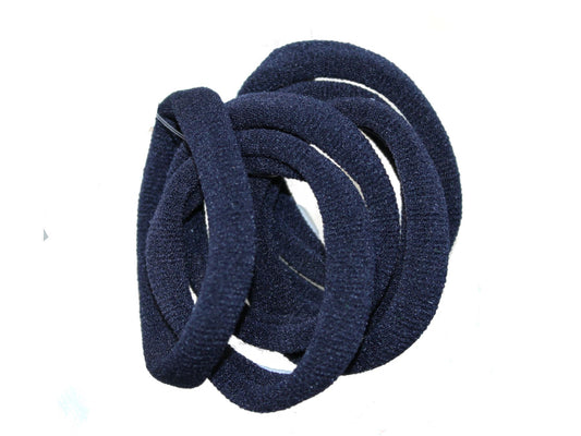 Navy Blue Jersey Endless Snag Free Hair Bobbles Hair Elastics Hair Bands