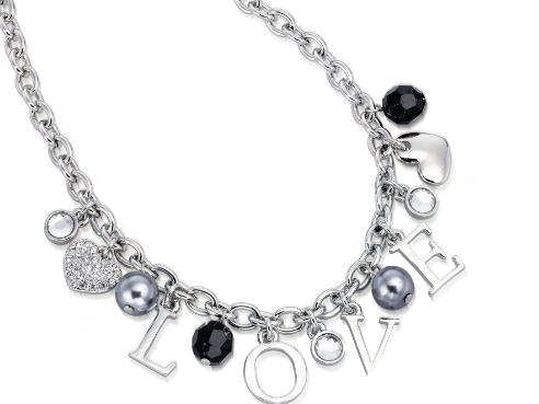 Fiorelli Love Multi Charm Pendant Necklace Jewellery Ladies Women