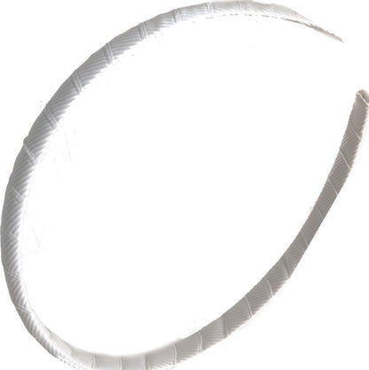 Girls Plain White Ribbon Plastic Hair Band Headband Bridal Wedding Crafting