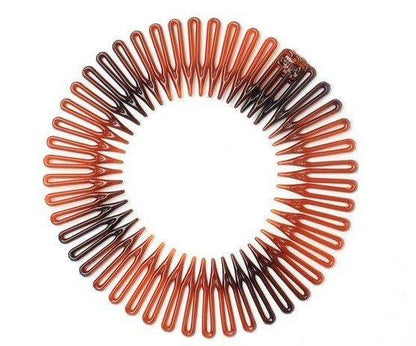 1 x Tort Brown Flexi Comb Slide Grips Alice Band Hair Band Headband