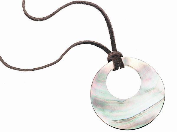 Shell Disc Pendant Necklace Jewellery Ladies Women