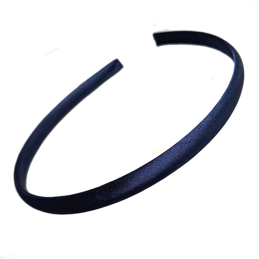 1cm Navy Blue Satin Alice Band Hair Band Headband Girls School