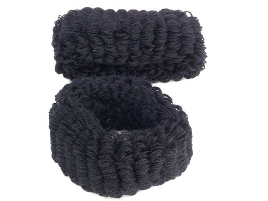 Large Donuts Hair Elastics Hair Bands - Black