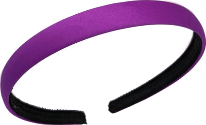 1.5cm Purple Matte Fabric Curved Plastic Alice Hair Band Headband No Teeth