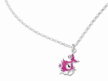 Pink Punky Fish Pendant Necklace Jewellery Ladies Women