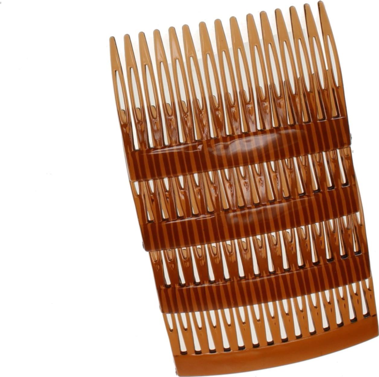 4 Pack 7cm Tort Brown Side Hair Combs Slides Clips