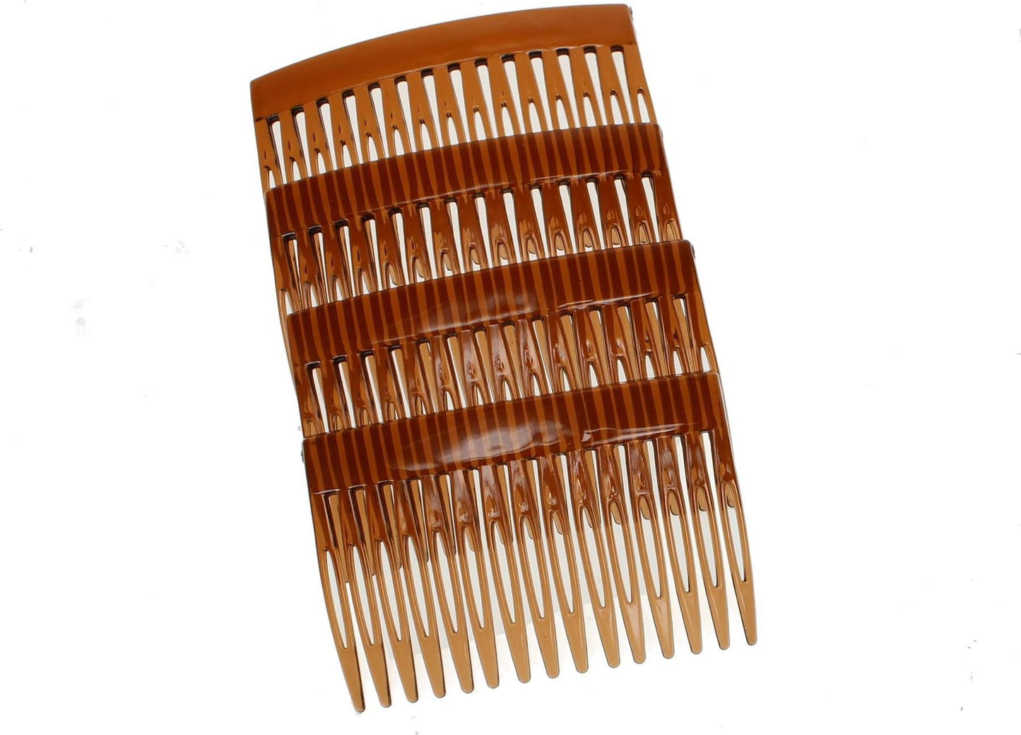 4 Pack 7cm Tort Brown Side Hair Combs Slides Clips