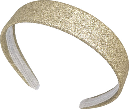 Ladies Girls Gold Glitter Headband Alice Hair Band