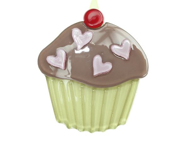 Cute Chocolate Brown Cupcake Heart Hair Clip Slide Grip Girls Womens