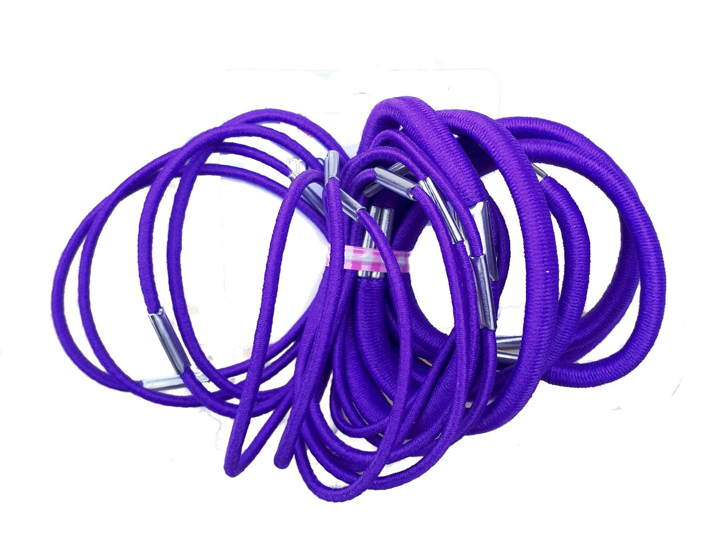 18 Purple Thick And Thin Hair Elastics Hair Bands Bobbles School Colours