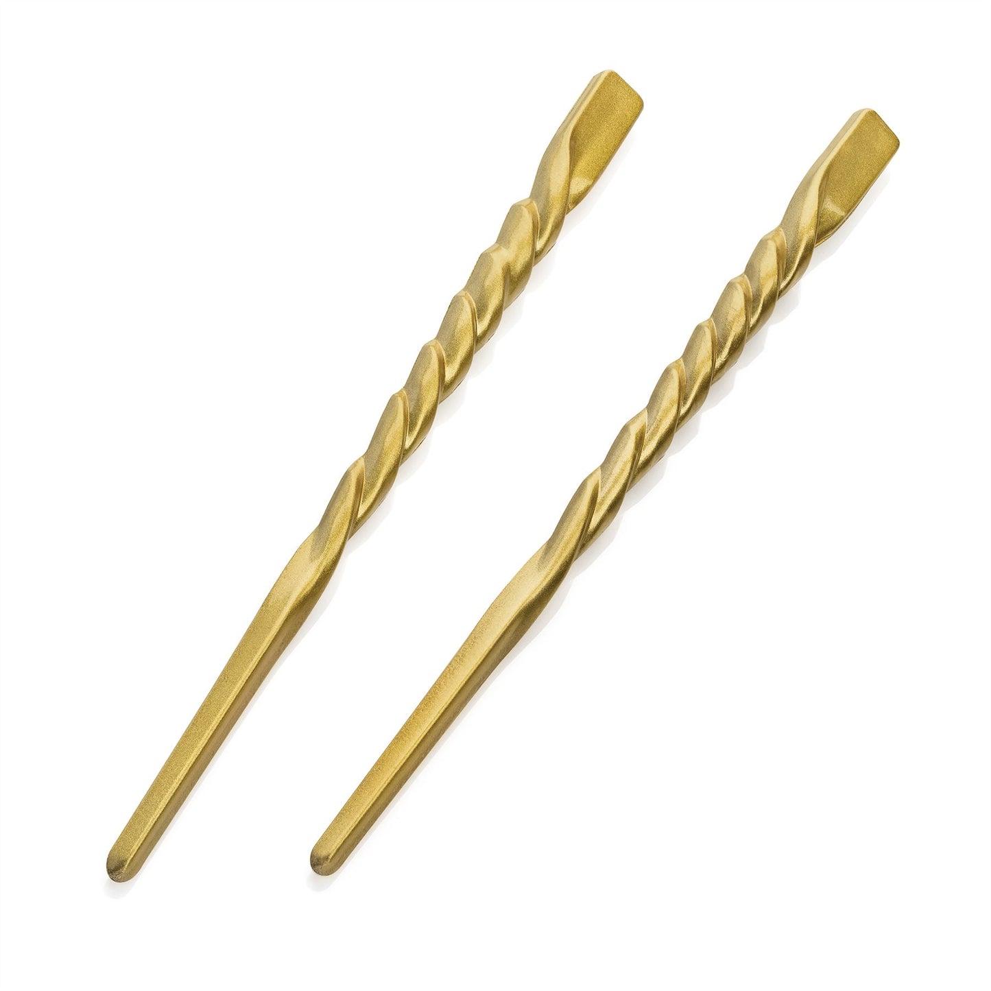 Gold Twist Plastic Hair Pins Chopsticks Hair Sticks Bun Holder