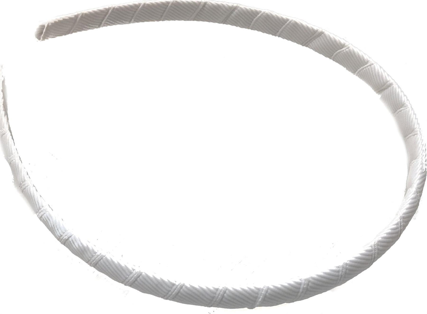 Girls Plain White Ribbon Plastic Hair Band Headband Bridal Wedding Crafting