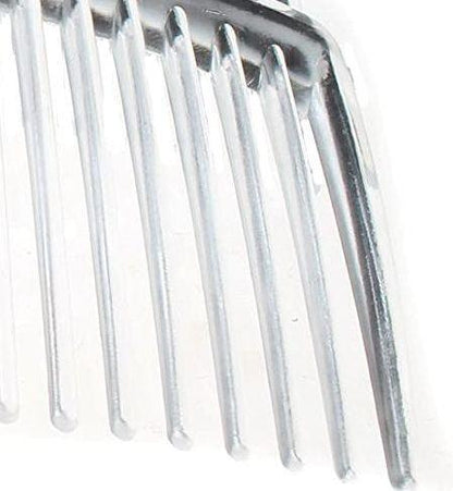 8 Pack 9cm Clear Plain Side Hair Combs Slides Grips