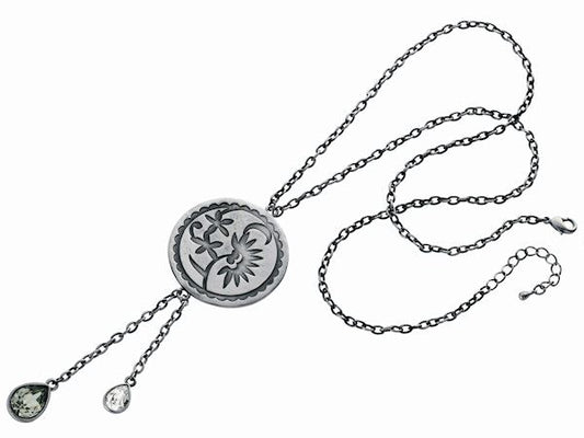 Crystal Medallion Pendant Necklace Jewellery Ladies Women