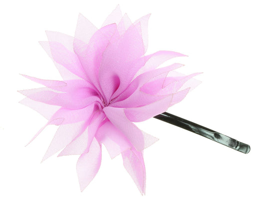 Lilac Organza Flower Hair Slide Hair Clip Grips Hair Accessory