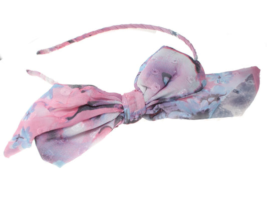 Mauve Bow Metal Headband