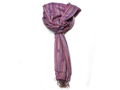 Pink Jessica Striped Fashion Scarf