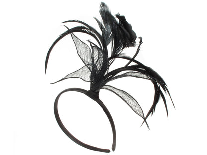 Black Floral Fascinator