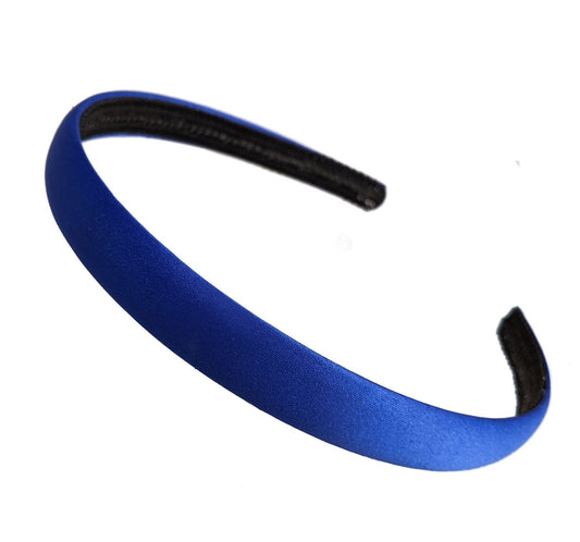 1.5cm Blue Matte Curved Plastic Alice Band Hair Band Headband No Teeth