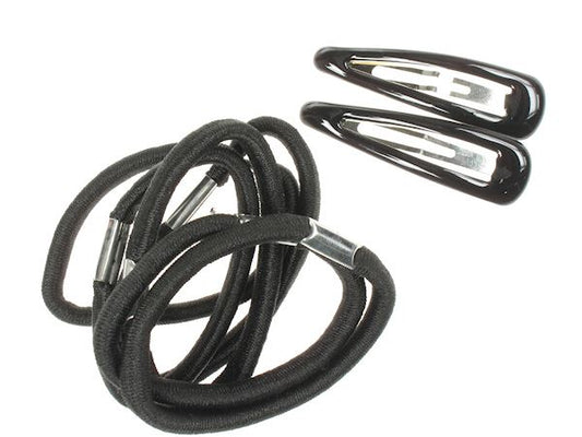 Black School Elastic Hair Bobble Hair Elastic Band Work Gym