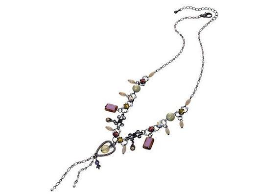 Crystal Charm Drop Necklace Fashion Jewellery Ladies Women