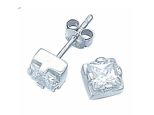 Square Crystal Earrings Womens Ladies Girls