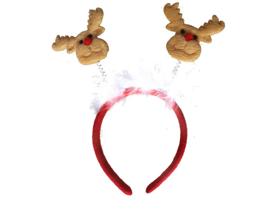 Christmas Rudolph Reindeer Xmas Headband Alice Hair Band Party Boppers