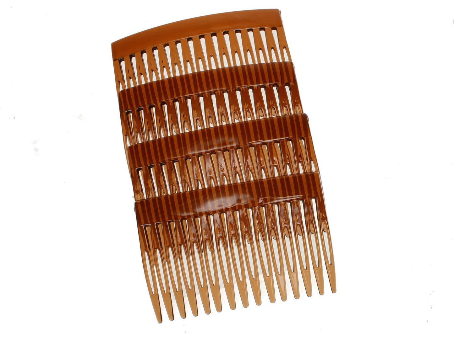 4 Pack 7cm Tort Brown Side Hair Combs Slides Clips