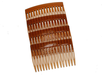 4 Pack 7cm Tort Brown Side Hair Combs Slides Clips