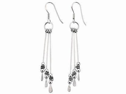 Stick Bead Drop Earrings Womens Ladies Girls