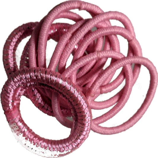 Small Pink Snag-Free Hair Bobbles Hair Elastics Hair Bands