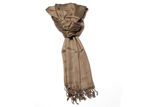 Brown Zoe Striped Fashion Scarf